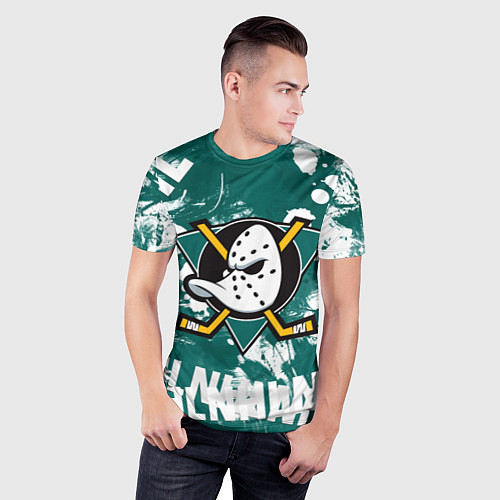 Мужская спорт-футболка Анахайм Дакс Anaheim Ducks / 3D-принт – фото 3