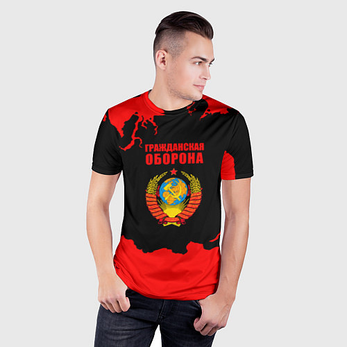 Мужская спорт-футболка Гражданская оборона: СССР / 3D-принт – фото 3