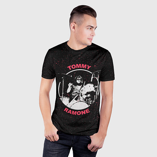 Мужская спорт-футболка Tommy Ramone / 3D-принт – фото 3