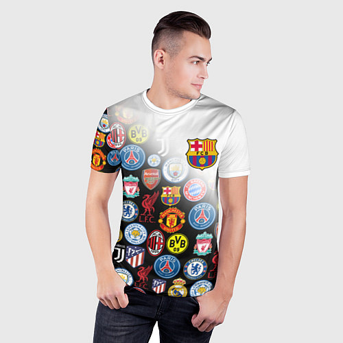 Мужская спорт-футболка FC BARCELONA LOGOBOMBING / 3D-принт – фото 3