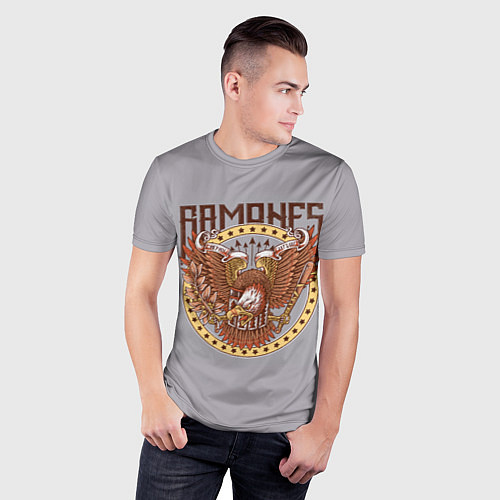 Мужская спорт-футболка Ramones Eagle / 3D-принт – фото 3