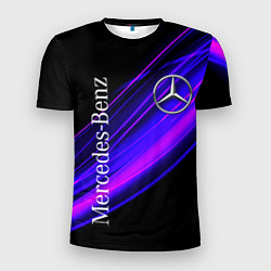Мужская спорт-футболка MERCEDES-BENZ МЕРСЕДЕС-БЕНЗ ПУРПУРНЫЙ
