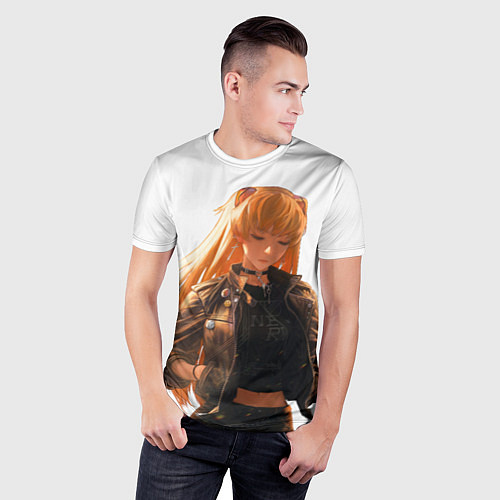 Мужская спорт-футболка Аска Лэнгли в современном стиле / 3D-принт – фото 3
