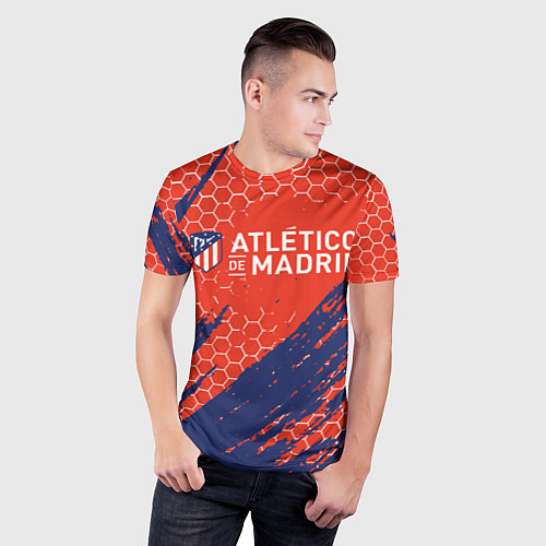 Мужская спорт-футболка Atletico Madrid: Football Club / 3D-принт – фото 3