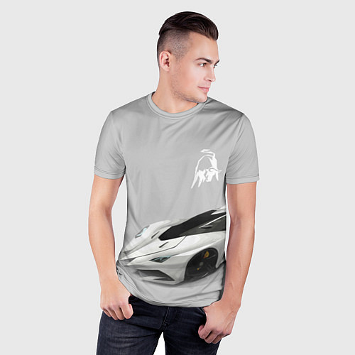 Мужская спорт-футболка Lamborghini Concept sketch / 3D-принт – фото 3