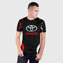 Футболка спортивная мужская Автомобиль Toyota, цвет: 3D-принт — фото 2