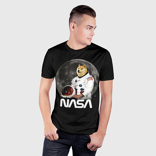 Мужская спорт-футболка Доги Космонавт Мем Наса Doge / 3D-принт – фото 3