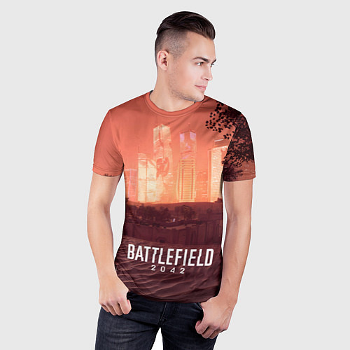 Мужская спорт-футболка Battlefield 2042 - Песочные часы / 3D-принт – фото 3