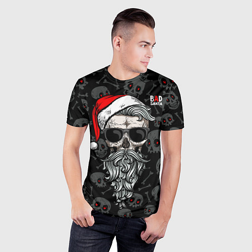 Мужская спорт-футболка Santa from Hell / 3D-принт – фото 3