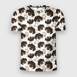 Мужская спорт-футболка Такса Dachshund Dog