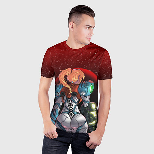 Мужская спорт-футболка Samus Aran Metroid Dread / 3D-принт – фото 3