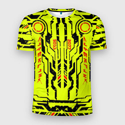 Мужская спорт-футболка Cyberpunk 2077 YELLOW