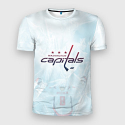 Футболка спортивная мужская Washington Capitals Ovi8 Ice theme, цвет: 3D-принт