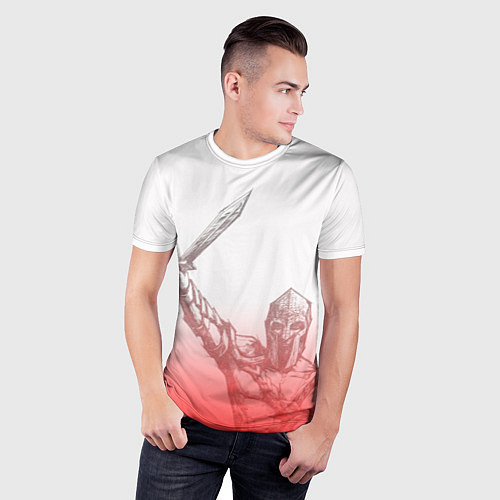 Мужская спорт-футболка Спартак Гладиатор White Theme / 3D-принт – фото 3
