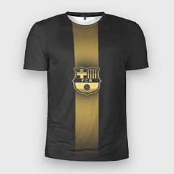 Футболка спортивная мужская Barcelona Gold-Graphite Theme, цвет: 3D-принт