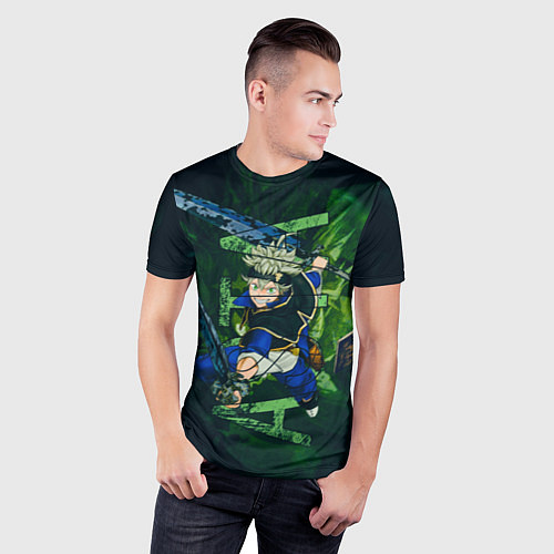 Мужская спорт-футболка Аста Черный клевер Black clover / 3D-принт – фото 3