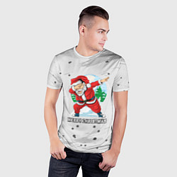 Футболка спортивная мужская Merry Christmas Santa Dabbing, цвет: 3D-принт — фото 2