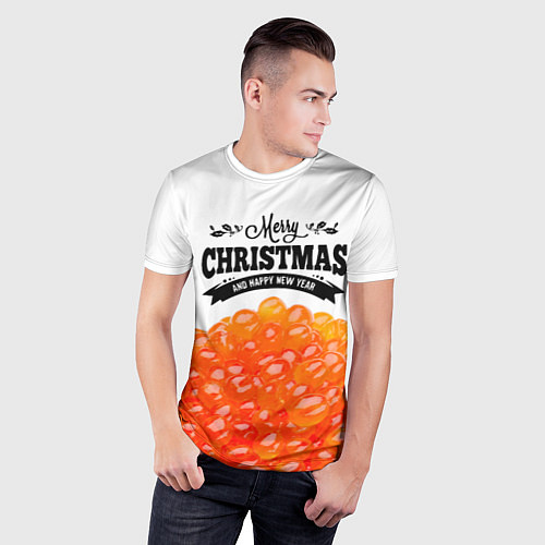 Мужская спорт-футболка ИКРА - Merry Christmas / 3D-принт – фото 3