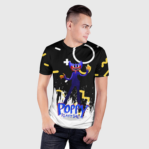 Мужская спорт-футболка Poppy Playtime Фигурки / 3D-принт – фото 3