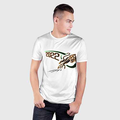 Мужская спорт-футболка Тигр с когтями Символ 2022 года / 3D-принт – фото 3