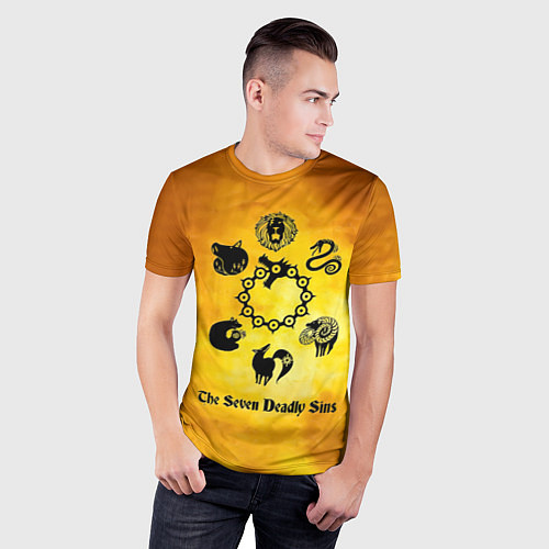Мужская спорт-футболка Все 7 смертных грехов / 3D-принт – фото 3