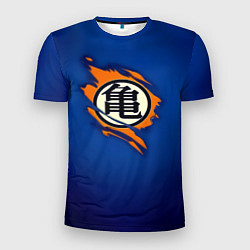 Футболка спортивная мужская Рваный логотип Гоку Dragon Ball, цвет: 3D-принт