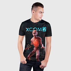 Футболка спортивная мужская XCOM пришелец, цвет: 3D-принт — фото 2