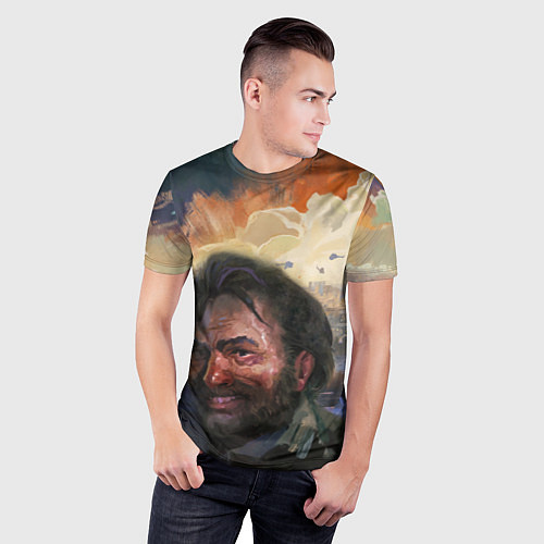 Мужская спорт-футболка Disco Elysium Harrier Du Bois / 3D-принт – фото 3