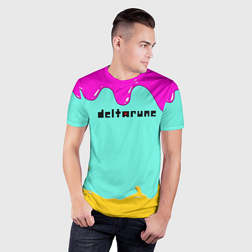 Мужская спорт-футболка Deltarune - Подтёки / 3D-принт – фото 3
