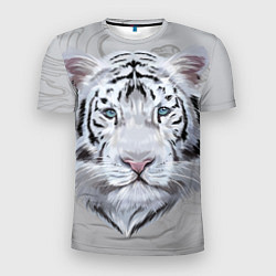 Футболка спортивная мужская Снежный нежный тигр, цвет: 3D-принт