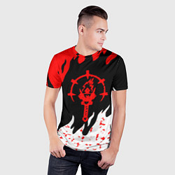 Футболка спортивная мужская Darkest Dungeon огонь, цвет: 3D-принт — фото 2