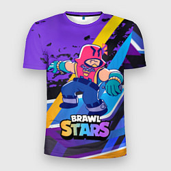 Футболка спортивная мужская Brawl Stars Grom, цвет: 3D-принт