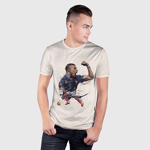 Мужская спорт-футболка Мбаппе стремительный / 3D-принт – фото 3