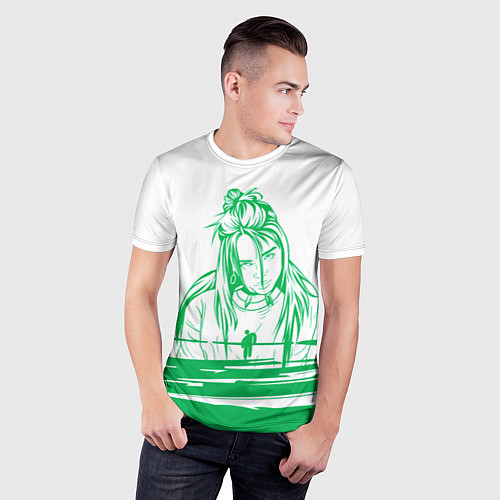 Мужская спорт-футболка Billie eilish билли айлиш / 3D-принт – фото 3