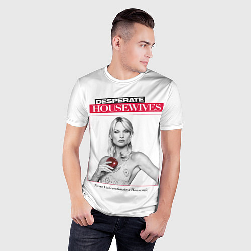 Мужская спорт-футболка Desperate Housewives - Nicolette Sheridan / 3D-принт – фото 3