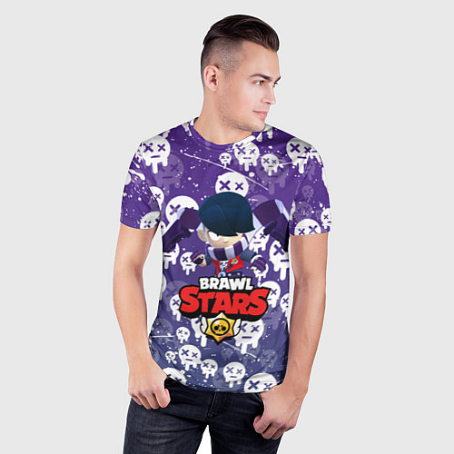 Мужская спорт-футболка EDGAR BRAWL STARS, ЛУЧШИЙ УБИЙЦА / 3D-принт – фото 3
