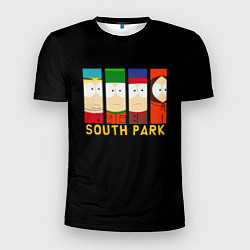 Футболка спортивная мужская South Park - Южный парк главные герои, цвет: 3D-принт