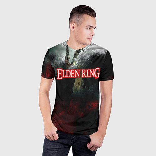 Мужская спорт-футболка Elden Ring Битва души / 3D-принт – фото 3