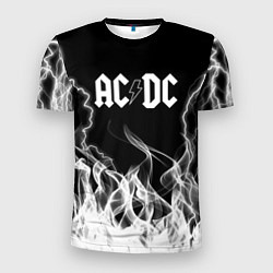 Футболка спортивная мужская ACDC Fire, цвет: 3D-принт