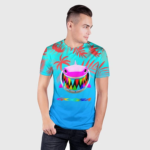 Мужская спорт-футболка 6IX9INE tropical / 3D-принт – фото 3