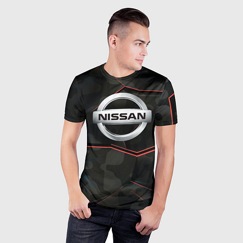 Мужская спорт-футболка Nissan xtrail / 3D-принт – фото 3