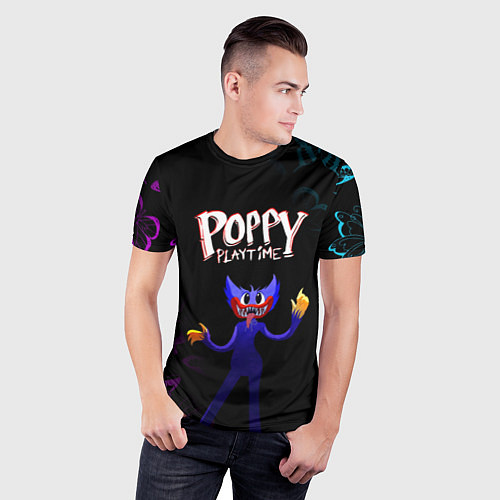 Мужская спорт-футболка Poppy Playtime бабочки / 3D-принт – фото 3