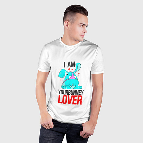 Мужская спорт-футболка Кролик любовник / 3D-принт – фото 3