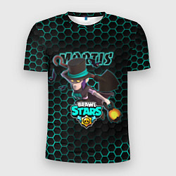 Футболка спортивная мужская Мортис BRAWL STARS соты, цвет: 3D-принт