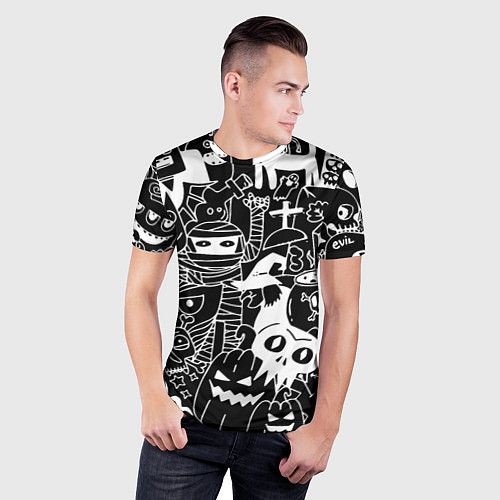 Мужская спорт-футболка Monster & Cat / 3D-принт – фото 3