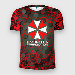 Футболка спортивная мужская Umbrella Corporation соты, цвет: 3D-принт