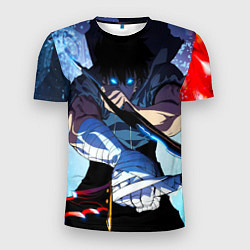 Футболка спортивная мужская Поднятие Уровня в одиночку Сон Джин Ву , SOLO LEVE, цвет: 3D-принт