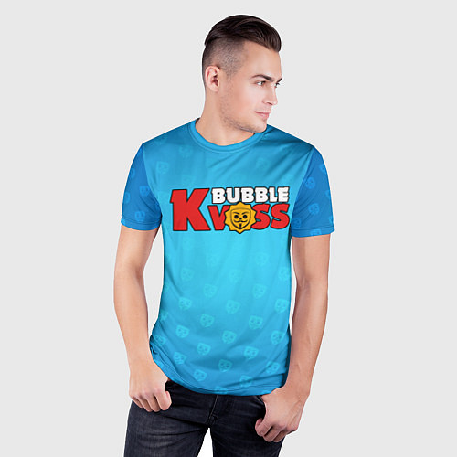Мужская спорт-футболка Bubble kvass logo / 3D-принт – фото 3