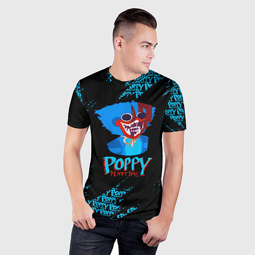 Мужская спорт-футболка POPPY PLAYTIME / 3D-принт – фото 3