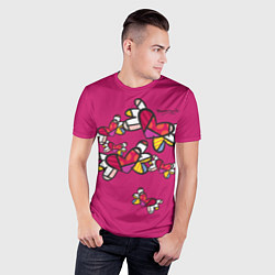 Футболка спортивная мужская Romero Britto - flying hearts, цвет: 3D-принт — фото 2